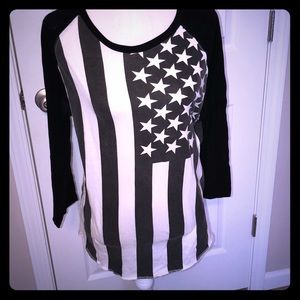 B & W Patriotic shirt